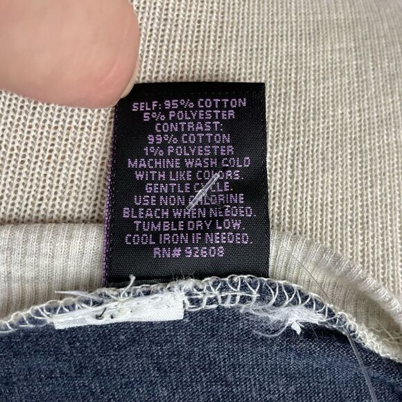 NWT Decoded Gray and Blue Striped Top Size L - Picture 6 of 6
